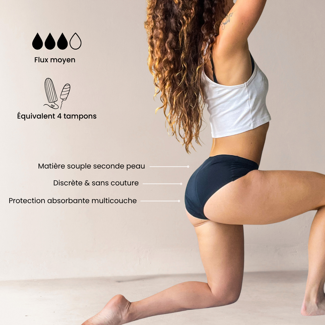 Culotte menstruelle sans couture pour le sport